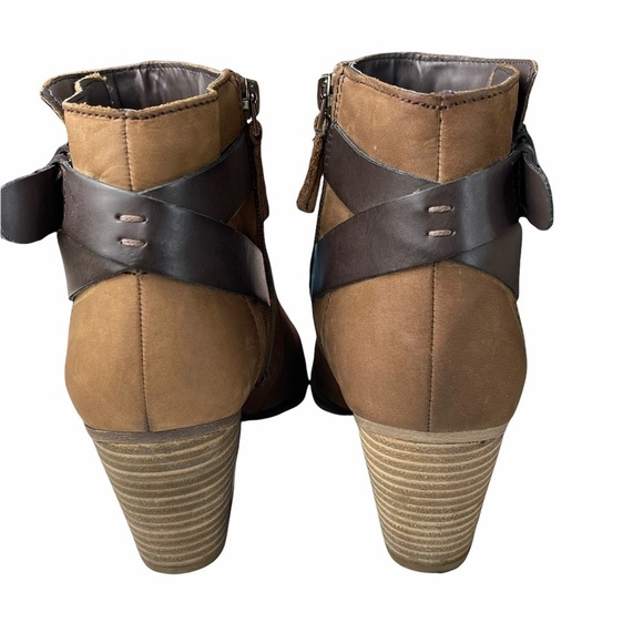 Franco Sarto Dotty Brown Ankle Boots 9M - Picture 4 of 9